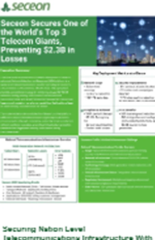 Discover How Seceon Secures a Top 3 Telecom Giant, Prevents $2.3B in Losses, and Ensures 100% Compliance